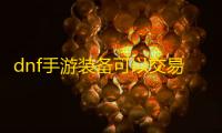 dnf手游装备可以交易吗